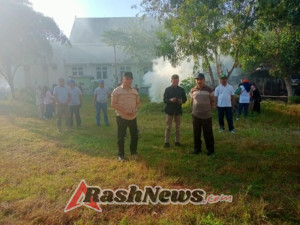 Rumput Liar di Lahan Kota Bima Dibersihkan Gotong Royong Koramil 01 Rasanae.