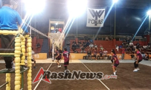 Babinsa Desa Abiansemal Pastikan Keamanan Turnamen Bola Voli Poker Cup IV