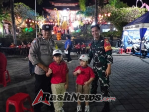 TNI dan Polri Klungkung Dukung Tradisi Keagamaan dengan Amankan Peringatan Sejit Y M Kwan Sing Tee Koen