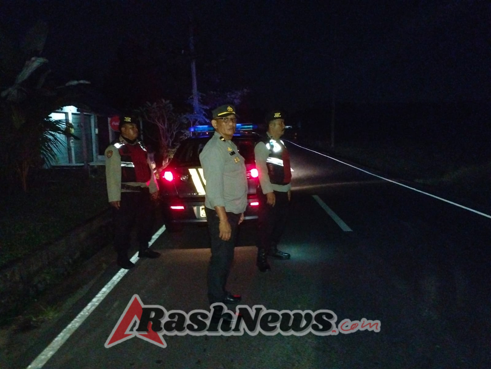 Polsek Abiansemal Tebar Rasa Aman Lewat Patroli Subuh Di Titik Rawan