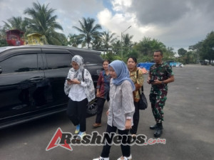 Dandim Gianyar Kawal Pengecekan Rute Touring VW Ibu KASAD Bersama Rombongan Ibu Danrem