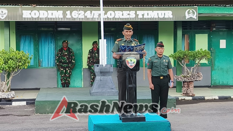 Semangat Nasionalisme Warnai Upacara 17-an Kodim 1624/Flotim