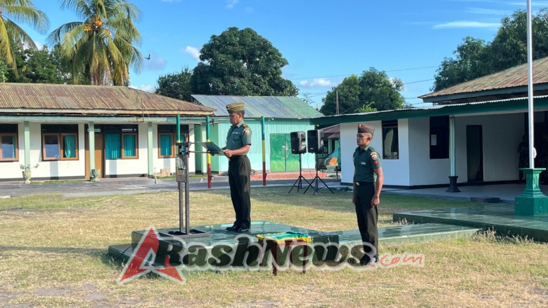 Upacara Bendera Rutin di Kodim 1603/Sikka, Kasdim Tekankan Pentingnya Kedisiplinan.