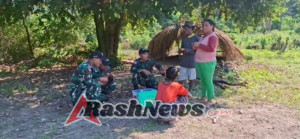 Sentuhan Kecil Namun Penuh Cinta, Pos Haslot Makan Bersama Masyarakat Perkebunan