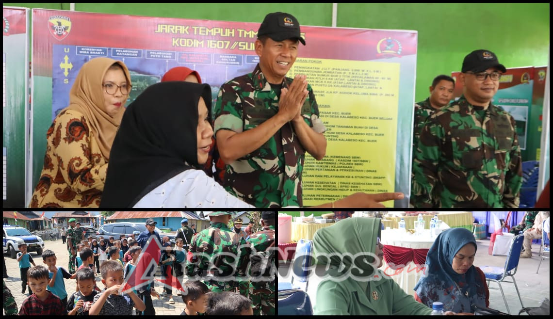 Ketua Persit Cabang XXVII Dim 1607/Sumbawa Pererat Silaturahmi di Penutupan TMMD 125