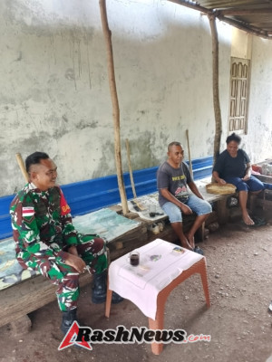 Babinsa Serda Decky Himbau Warga Utamakan Kebersihan Lingkungan Jelang HUT RI Ke-80