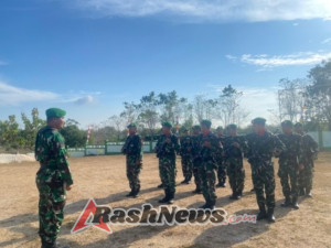 Kokohkan Kekompakan, Anggota Kodim 1629/SBD dan Koramil Jajaran Laksanakan Latihan PBB