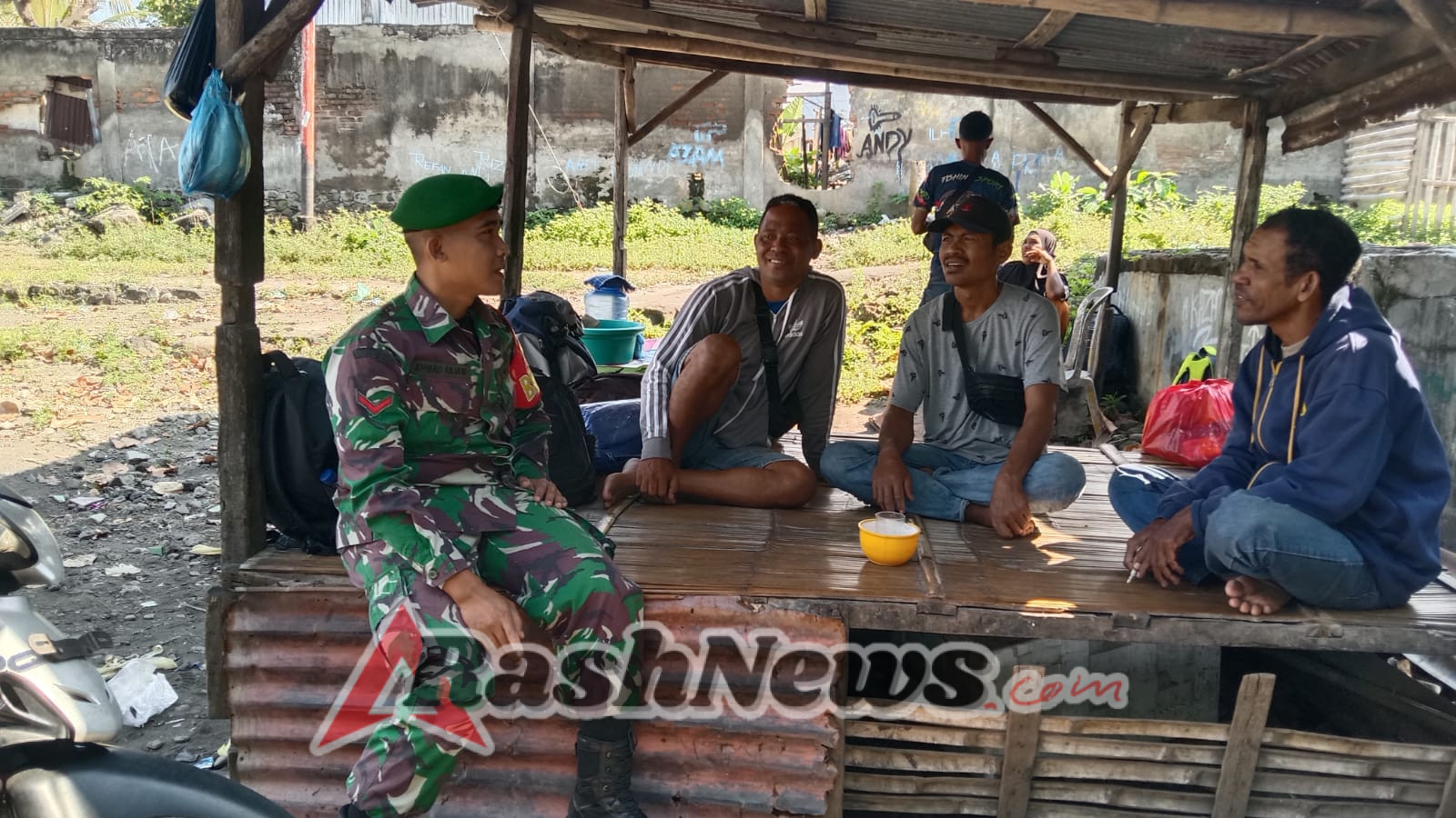 Satkowil Kodim 1602/Ende Aktif Jaga Kamtibmas di Wilayah Binaan