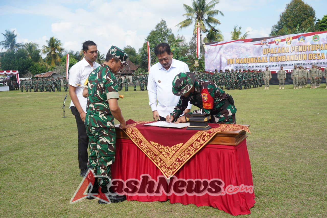 Penutupan TMMD ke-125 di Sukawati, Pangdam IX/Udayana Tekankan Semangat Persatuan dan Pembangunan