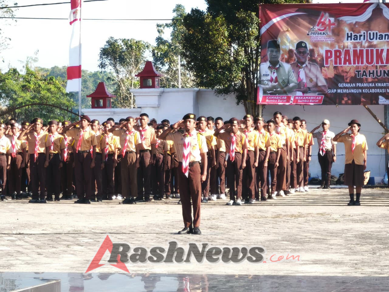 Komandan Kodim 1613 Sumba Barat Hadiri Upacara HUT Pramuka ke-64