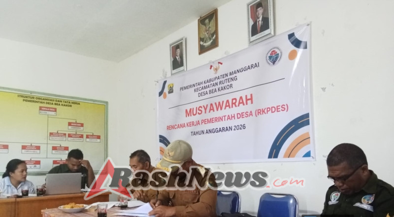 Babinsa Koramil 1612-01/Ruteng Hadiri Rapat Pemantapan Musrenbang TA 2026 di Desa Bea Kakor