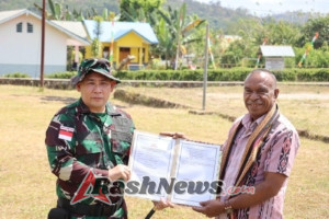 Kasrem 161/WS Pimpin Upacara Penutupan TMMD ke-125 di Alor Selatan