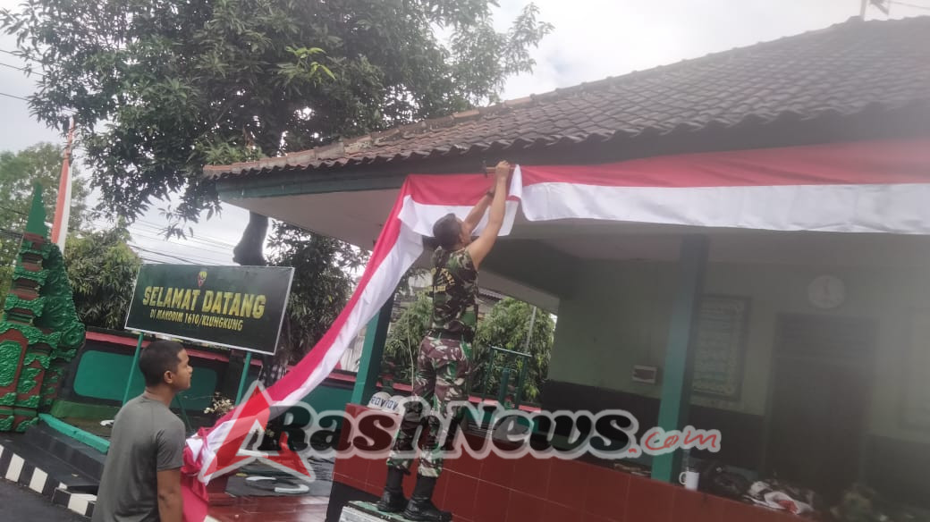 Kobarkan Semangat Kemerdekaan, Kodim Klungkung Berhias Nuansa Merah Putih