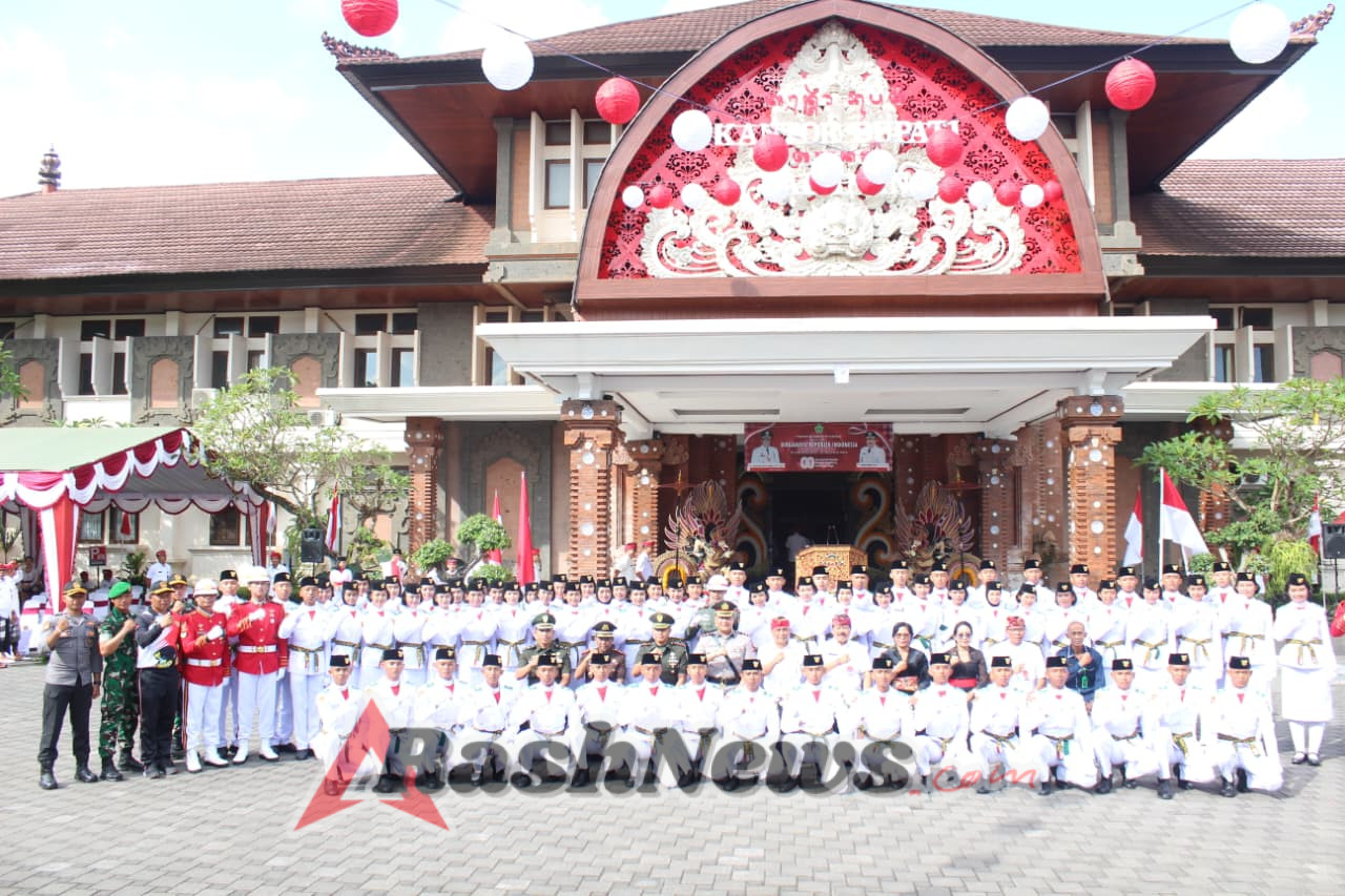 Pengukuhan Paskibraka Kabupaten Tabanan 2025, Dandim 1619/Tabanan Berikan Dukungan