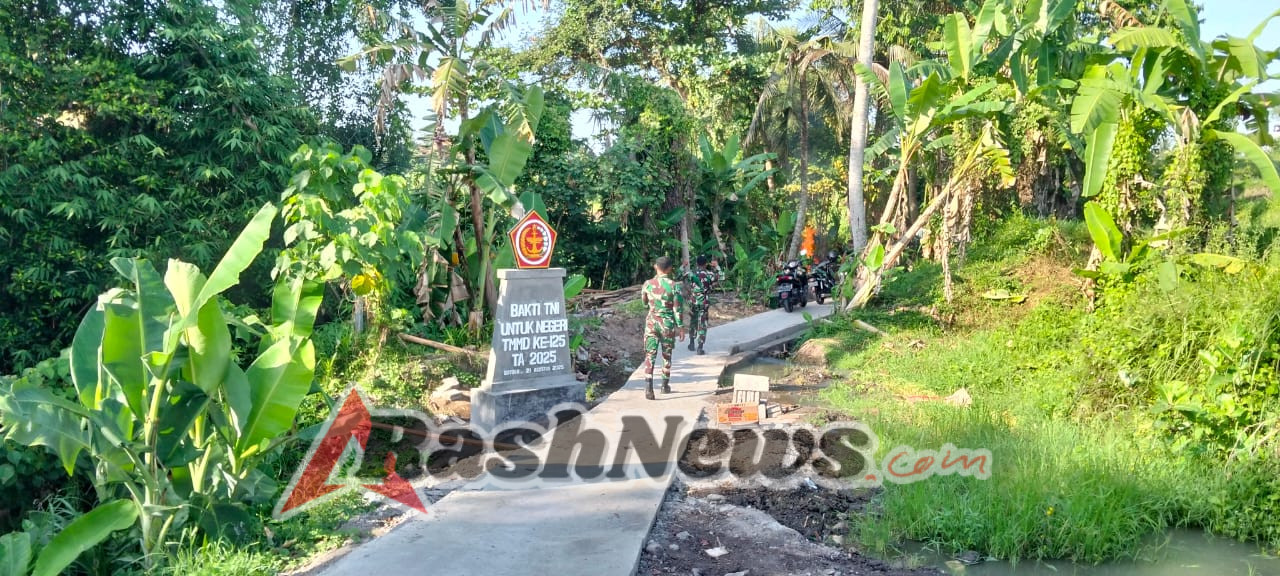 Monumen TMMD Ke-125 Wujud Nyata Manunggal TNI-Rakyat di Desa Batuan