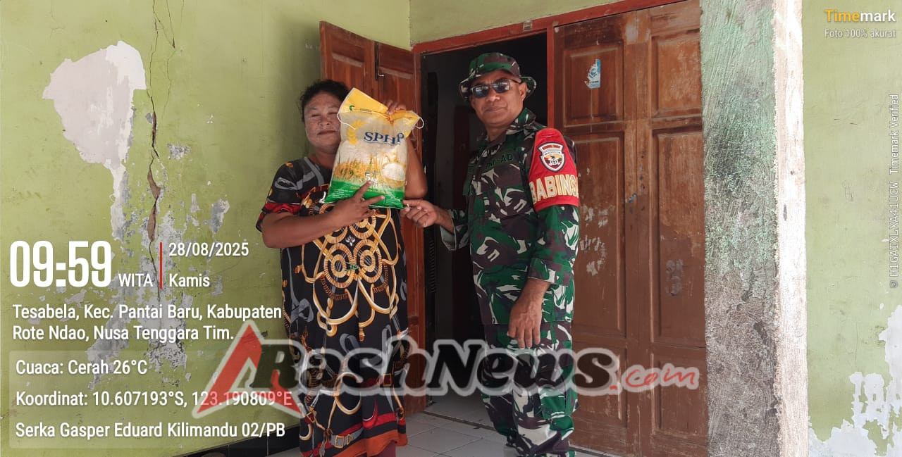 Koramil 1627-02/Pantai Baru Salurkan Beras Murah SPHP Lewat Gerakan Pangan Murah