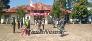 Babinsa dan Polsek Miotim Dampingi Pelatihan Paskibra SMKN Bikomi Selatan Sambut HUT RI 2025