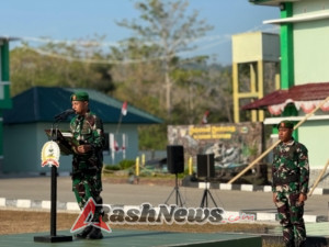 Kodim 1629/SBD Gelar Upacara Bendera Mingguan, Tanamkan Jiwa Kejuangan dan Disiplin Prajurit