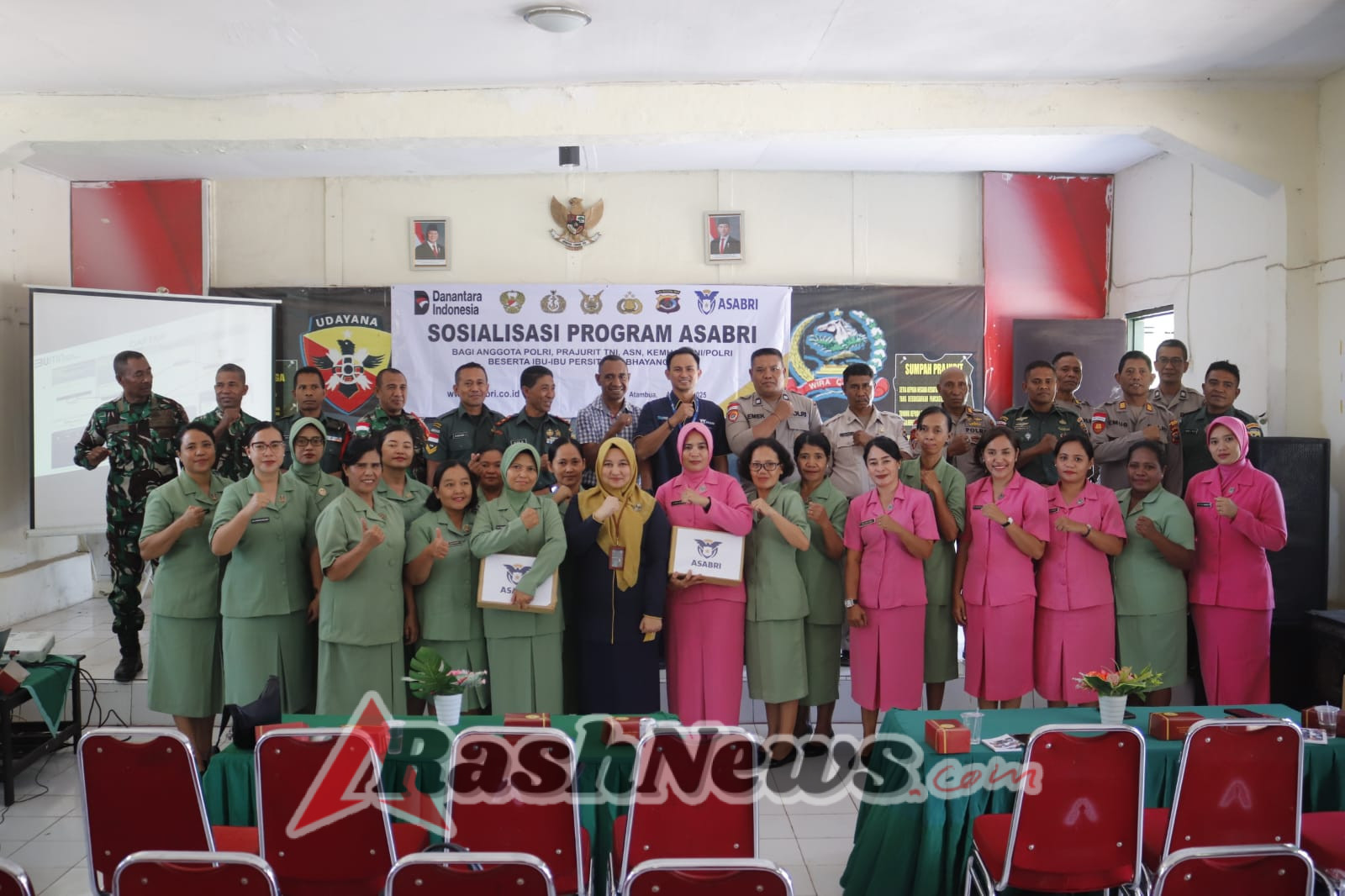 Prajurit TNI, Polri, PNS, Persit dan Bhayangkari Di Belu Terima Sosialisasi Manfaat Program Asabri
