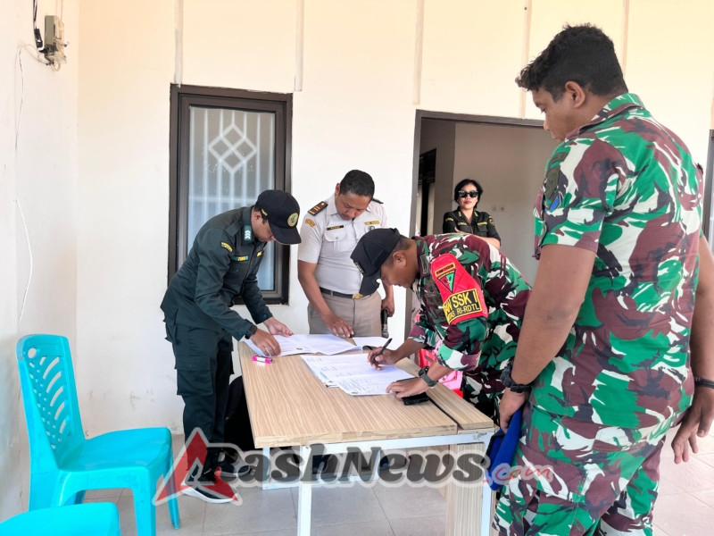 Kegiatan Pemusnahan Barang Bukti Oleh Barantin, Dihadiri Satgas Pos Motaain Dukung Kestabilan di Perbatasan