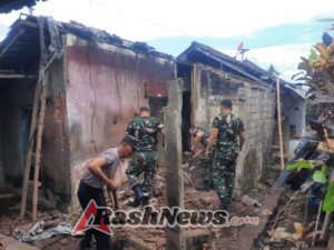 Wujud Kepedulian, Koramil Kerambitan Turut Sukseskan Program RTLH Pemda Tabanan