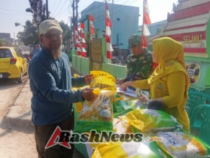 Program Penjualan Beras Koramil Woha Bantu Kurangi Beban Kebutuhan Warga