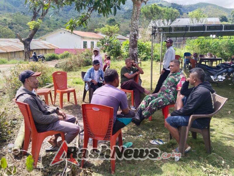 Babinsa Kodim 1602/Ende Jalankan Tugas Satkowil dengan Komsos dan Pemantauan di Ndenggarongge