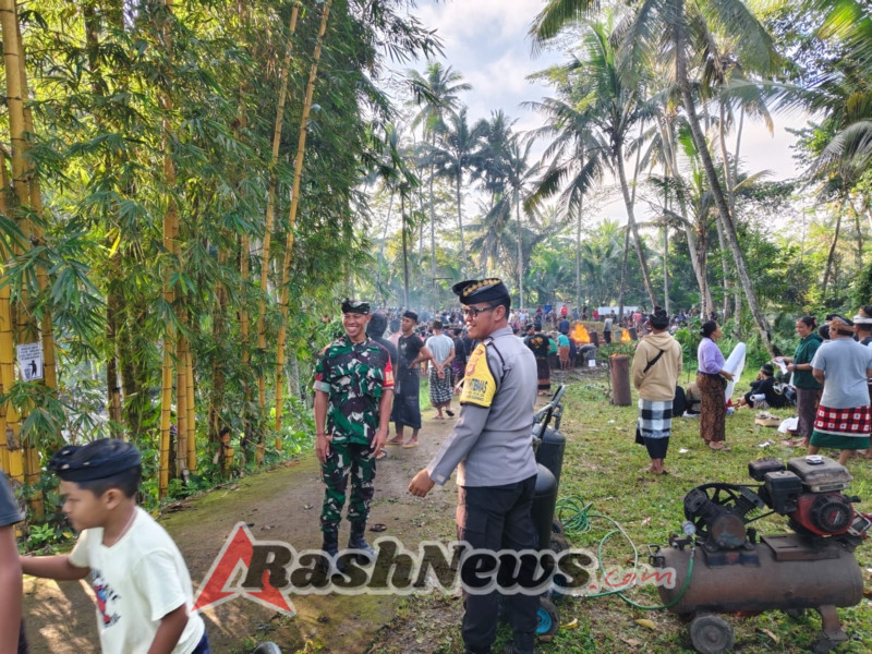 Upaya TNI-Polri Jaga Ketertiban Kegiatan Adat di Tampaksiring Berjalan Kondusif