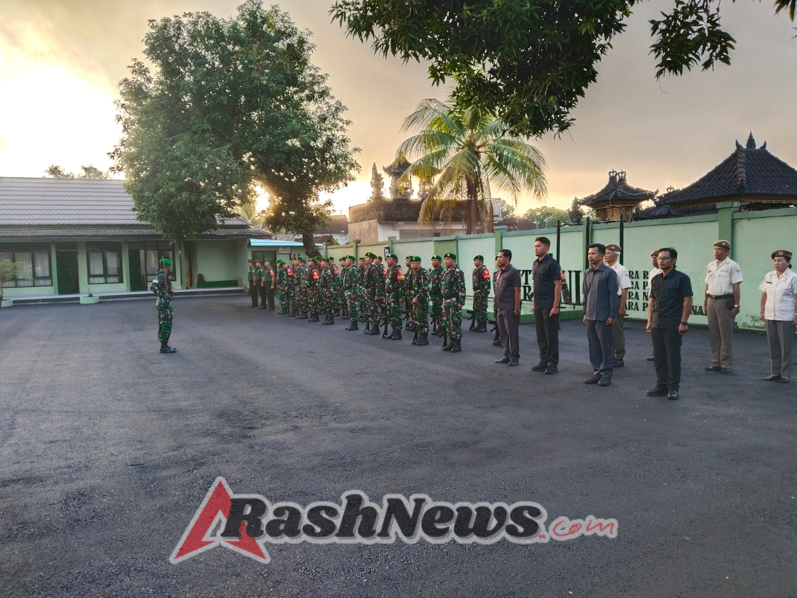 Kodim 1623/Karangsem ritun gelar upacara bendera setiap hari Senin.