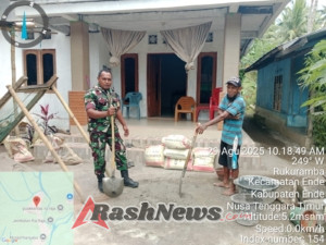 Babinsa Ende Laksanakan Pamwil dan Komsos, Warga Desa Rukuramba Sambut Positif Kehadiran TNI