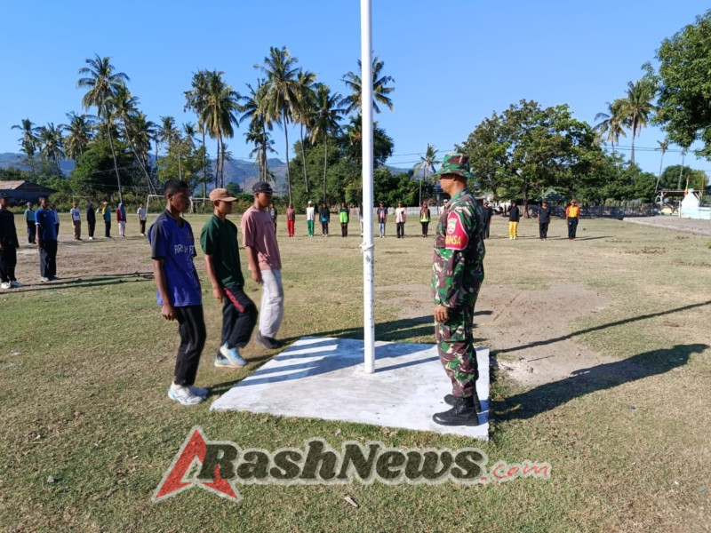 Babinsa Kilo Latih Paskibra Kecamatan Sambut HUT RI ke-80