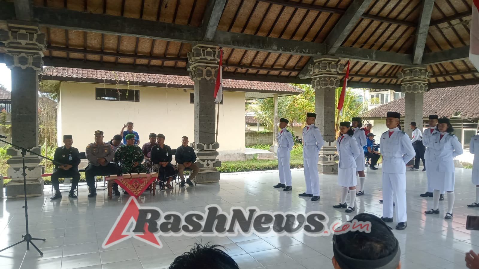 Danramil 1623-06/Selat ucapkan terimakasih kepada semua pihak dalam kegiatan pengukuhan Paskibra Kec.Selat