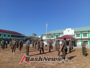 Kodim 1629/SBD dan Persit KCK Cabang XLV Gelar Senam SKJ 88 di Makodim Watukawula