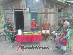Babinsa Koramil 1618-05/Biut Serda Efrem Diakon Fit Laksanakan Komsos di Desa Taunbaen