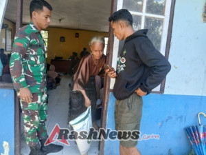 Kodim 1602/Ende Perkuat Kamtibmas Lewat Monitoring Bantuan Pangan di Desa Bheramari