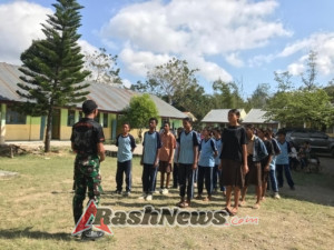 Belu – Pos Lakmars berikan pembekalan PBB kepada siswa perbatasan menjelang HUT RI ke-80