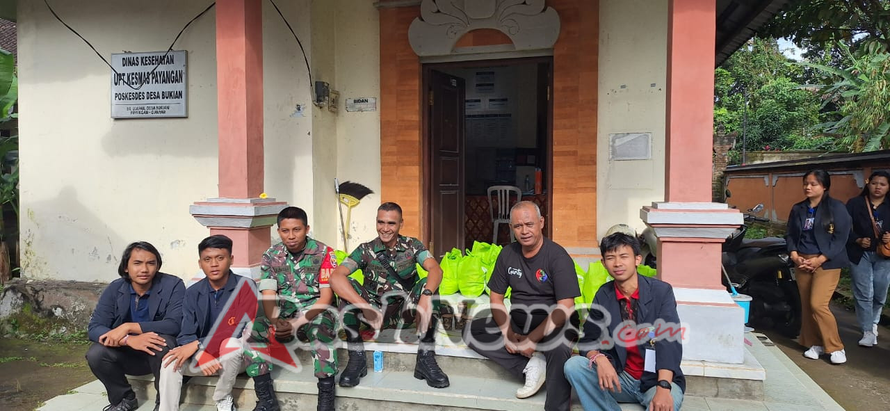 Sinergi Danramil-Babinsa dan Mahasiswa, Sembako Disalurkan untuk Lansia di Bukian