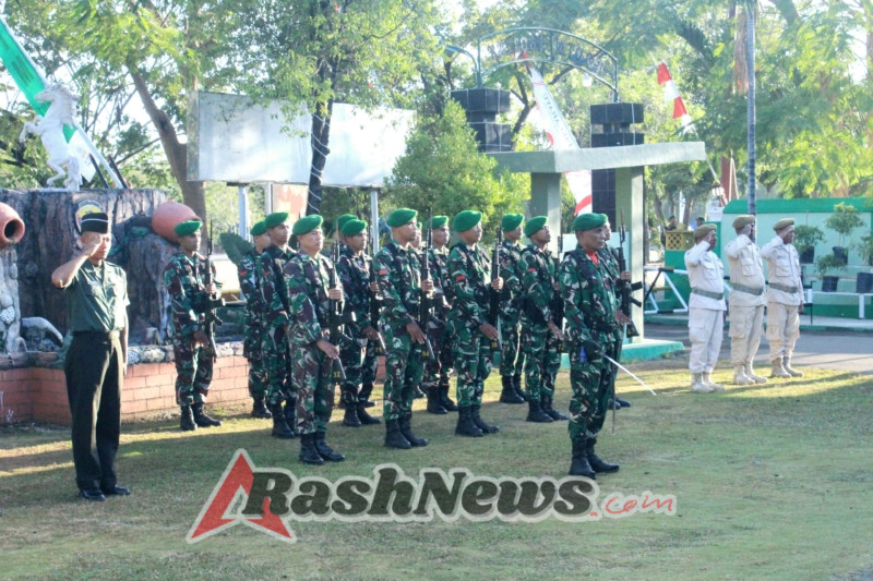 Bangun Jiwa Korsa ,Kasdim 1601/Sumba Timur Pimpin Upacara Bendera Awal Pekan