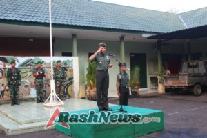 Upacara Mingguan di Kodim 1619/Tabanan, Dandim Tanamkan Jiwa Korsa dan Disiplin
