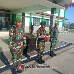 Kodim 1629/SBD Rutin Laksanakan Upacara Mingguan Tiap Senin