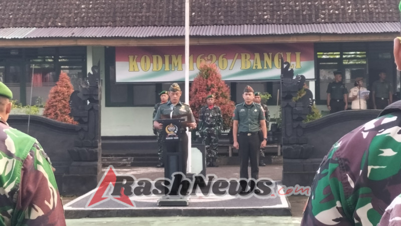 Upacara Bendera Rutin, Kodim 1626/Bangli Tegakkan Disiplin dan Jiwa Patriotisme Prajurit