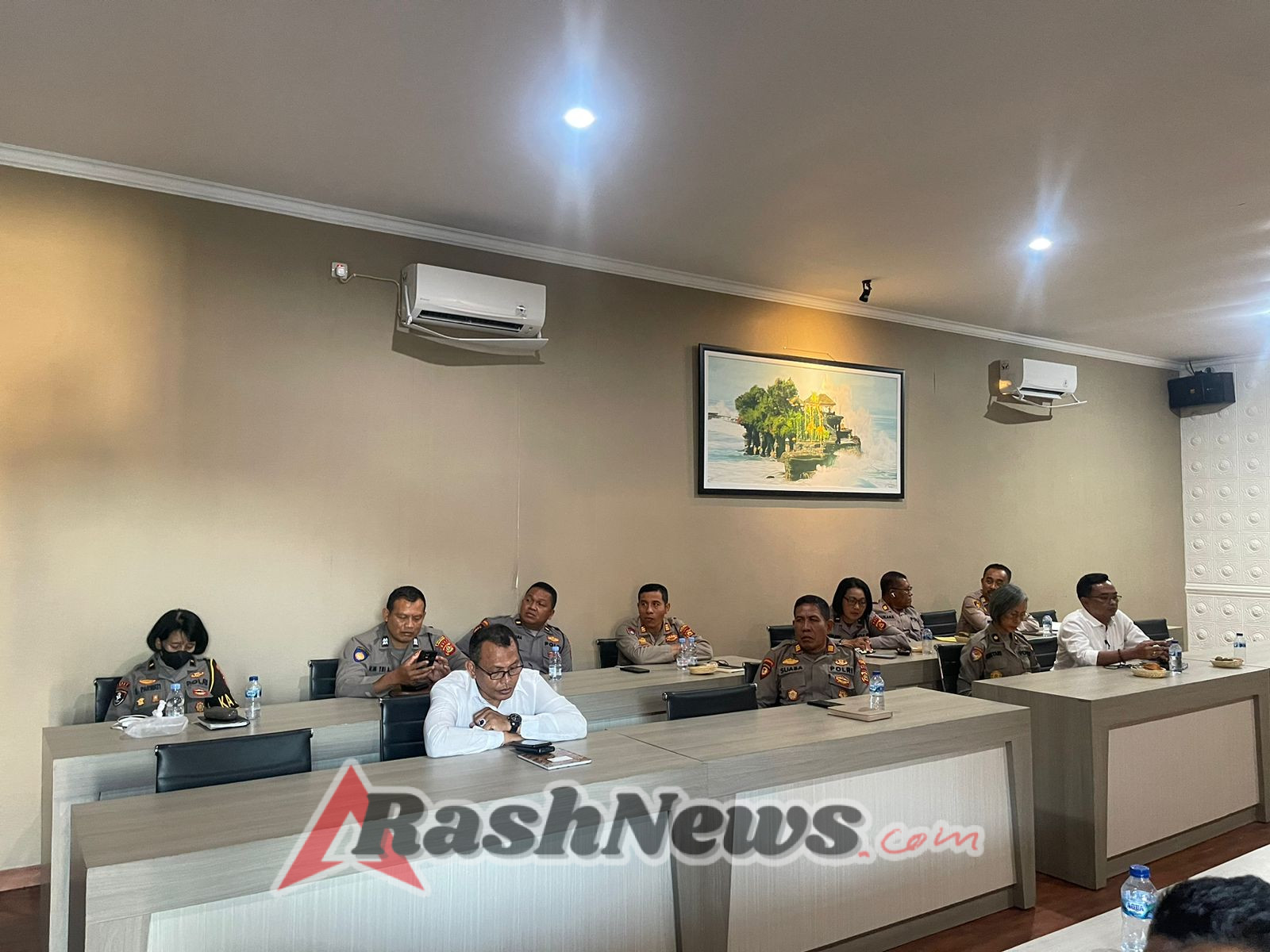 Kapolres Tabanan Hadiri Vicon Arahan Kapolri Bahas Strategi Stabilitas Pangan Nasional