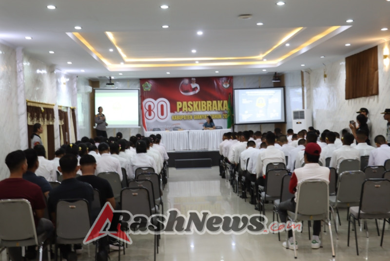 Wakapolres Gianyar Berikan Pembekalan Kepemimpinan kepada Calon Paskibraka Tahun 2025