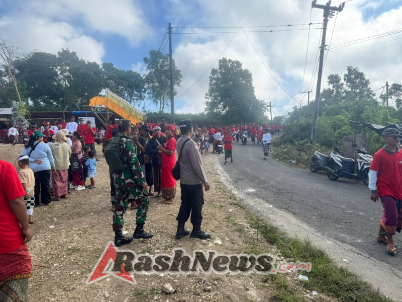 Pastikan Ngaben Berjalan Lancar, TNI-Polri Dan Pecalang Jaga Kondusifitas Melalui Pengamanan