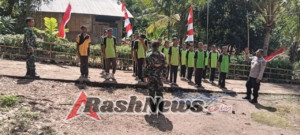 Sinergi TNI-Polri, Latih Anggota Paskibra Kecamatan Waiblama Siap Sambut HUT RI
