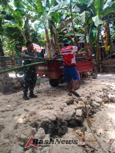 Babinsa dan Warga Lidabesi Bersinergi Sambut Hari Kemerdekaan RI ke-80