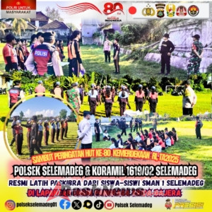Polsek Selemadeg & Koramil 1619/02 Latih Paskibra, Sambut HUT Kemerdekaan RI