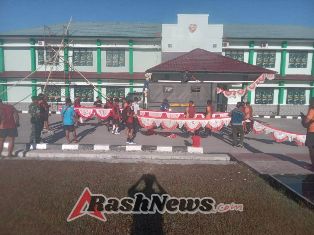 Umbul-Umbul dan Patriotisme: Makodim 1629/SBD Siap Semarakkan HUT Kemerdekaan RI