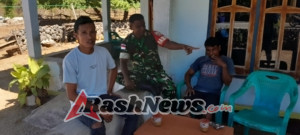 Babinsa Batutua Ingatkan Warga Jaga Kesehatan dan Kebersihan Lingkungan