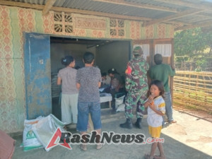 333 KK di Desa Tawui Terima Bantuan Pangan, Babinsa Pastikan Tepat Sasaran
